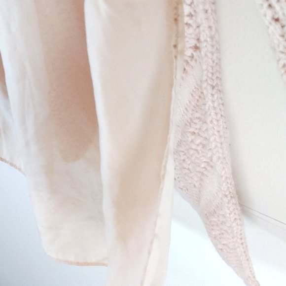 🌸Host Pick🌸🌿DEX Vintage Knit Sheer Sweater. Light Brown. Small - Picture 4 of 5